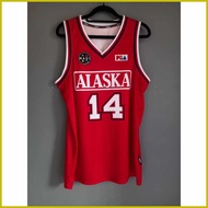 ☬ ♒ ☇◑ PBA Retro Alaska Johnny Abarrientos #14 jersey