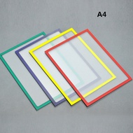 ST/♐Rbd Magnetic Frame Magnetic FrameA3/ A4/ A5 Magnetic File Display Frame Transparent Adhesive Office File Box Balloon