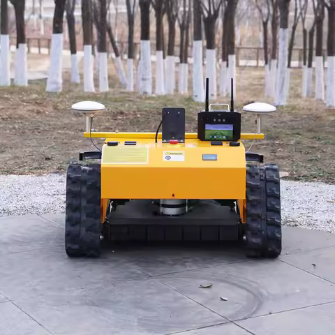 Customized Remote Control Lawn Mower Tracked Orchard Weeding Cart Grass Crusher Agricultural Land Re