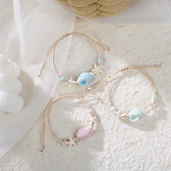 Braided Ceramic Bracelet Niche Design High-End Female Sweet All-Match Literary Ocean Shell Bracelet 