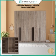 [COMBO] FurnitureFit 5FT 5 DOOR Wardrobe / ALMARI BAJU WITH HANDLE / Almari baju / Kabinet baju