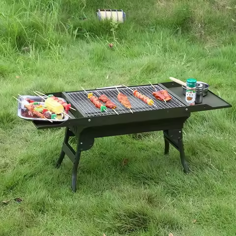 Portable Outdoor BBQ Grill Patio Camping Picnic Barbecue Stove Suitable For People Charcoal Grill Ko