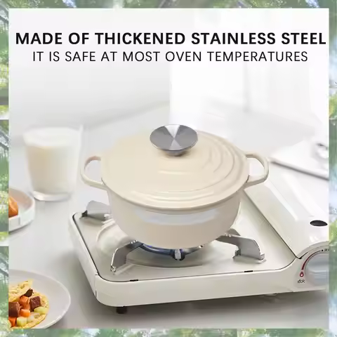 Premium-2PCS Dutch Oven Knob, Stainless Steel Pot Lid Replacement Knob For Le Creuset/ For Aldi/ For