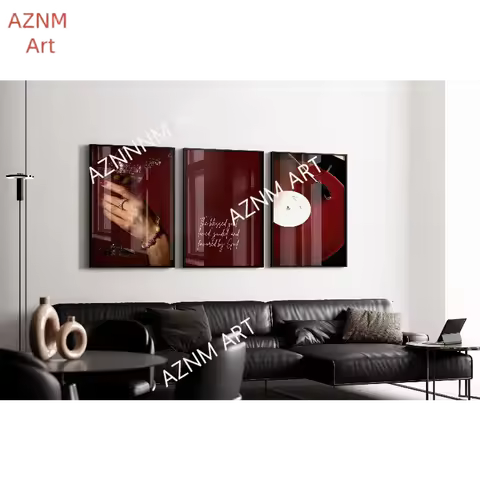 1/3Pcs Burgundy Luxury Fashion Poster Luxury Fashion Prints, Designer Wall Art, Cool Girl Wall Art