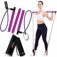 ▶$1 Shop Coupon◀  Viajero Pilates Bar Kit for Portable Home Gym Workout - 2 Latex Exercise Resistanc