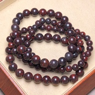 Natural Blood Stone Bracelet 6/8mm - lack Jade Hides Red