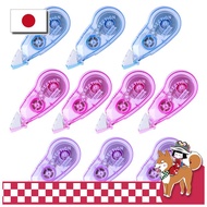 PLUS Correction Tape Pastel 3-Color Assortment Pink Blue Disposable Type 5mm×8m 10 Pieces WH-1605 50