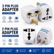 3 Pin Plug Adapter UK Universal 2 & 3 Pin Multi Plug International Adapter 3pin Adaptor