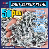 Screw Petal Screw Jack Nuts Rivet Lock Fischer 50 PCS