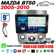 AO [เรือจากประเทศไทย] จอแอนดรอย 9 นิ้ว2k หน้ากากRanger/Mazda BT50 2005-2010 เครื่องเสียงรถยนต์ จอติด