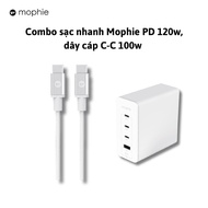 Combo sạc nhanh Mophie PD 67w/120w (GaN) dây cáp USB-C to USB-C 100w (1m/2m/3m)