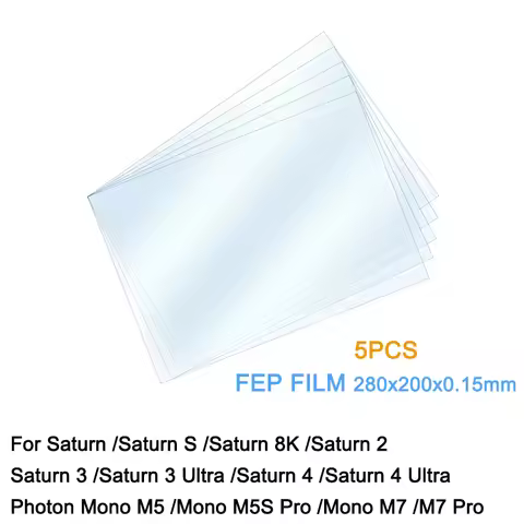 FEP Film 10.1Inch 280*200*0.15mm for ELEGOO Saturn 4 Ultra Saturn 3 Ultra Saturn 2 Anycubic Mono M5