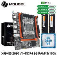MOUGOL X99 Gaming Motherboard Kit with Intel Xeon E5 2680 V4 & DDR4 8Gx2 2133MHz Dual Channel ECC RA