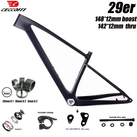 CECCOTTI MF04 Full Carbon Mountain Bike Frame 29er MTB Factory Price High Quanlity Bicycle Framework
