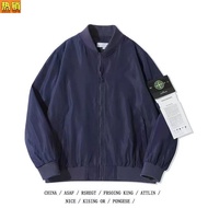 STONE ISLAND Stone Island Spring Pilot Baseball Jacket Mens Stand-Up Collar Windproof Casual Sports 