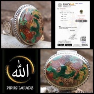 [Ready] Natural Pirus Hijau Daun Persia (Motif Lafadz)