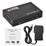 HDMI Splitter 4K High Resolution 1 in 4 Out Full HD 3D Video 1X4 Split 1 in 4