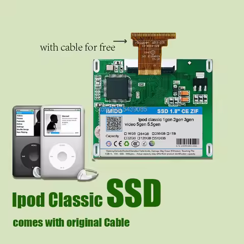 Ipod Classic SSD 128gb Compatible With Ipod Video Gen5/Ipod Classic 6th 7th Gen Factory Direct Colle