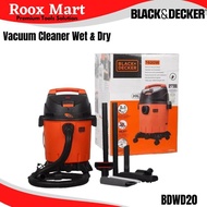 HARGA DISC - Vacuum Cleaner Wet &amp; Dry 20L Vakum Black+Decker BDWD 20