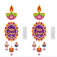 2 chiếc trang trí tiệc Diwali hạnh phúc treo cửa lễ hội Diwali đạo cụ trang trí treo cửa đồ trang tr