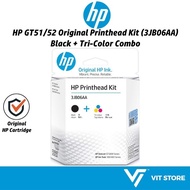 [Asal] Kit Pengganti Kepala Cetak HP GT51/GT52 2 (Hitam+Tri-warna) - 3JB06AA