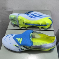 Football Boots 2026 New FG Size39-45 Men's Outdoor Knitted Blue Yellow Tongue Soccer Shoes AW3X