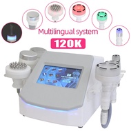 New 6 in 1 120K Cavitation Slimming Machine 5D Ultrasonic Vacuum Weight Loss Body Sculpting Skin Tig