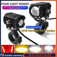 Mini Driving Light Mocycle Driving Spot Light 4 Modes Light Waterproof With Switc