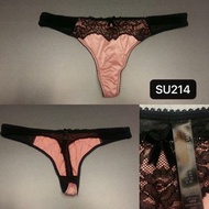 NEW SU214(偏大) M/L/XL(已售出)/2XL/3XL(2) #出口英國貨品 粉紅色丁字褲 喱士 蕾絲 花邊 AS Pink Sexy T-back Thong Underwear Pan