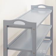 HY-16💞Household Shoe Rack Shoe Cabinet Door Storage Rack Small Bamboo Economical Multi-Layer Solid Wood Dustproof Simple