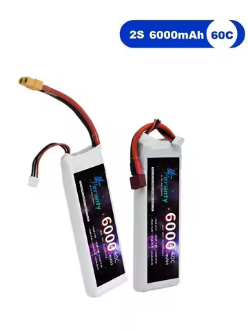 Battery for RC FPV Racing Drone Lipo 2S 7.4V 6000mAh 60C Lipo Battery For UAV RC Helicopter FPV Car 