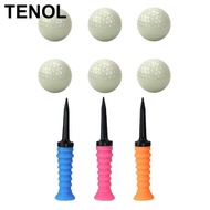 TENOL 6 Pieces Golf Balls Luminous Golf Club Balls with 3 Pieces golf professional tees Durable