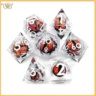 deveodo Levitating Dice with Floating Eye Levitating Eye Dice 7pcs Dragon Eye Resin Dice Set for Dnd