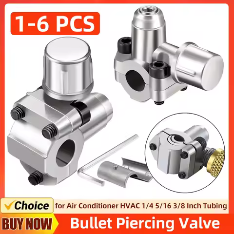 Line Tap Faucet Valve Kit with Spanner A/C BPV-31 Piercing Valve Zinc Alloy Refrigerator Piercing Pu