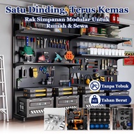 Rak Pegboard Berdiri Tanpa Tebuk | Metal Adjustable | Jimat Ruang & Kemas | Bilik/Garaj/Gaming
