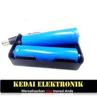 Battery Holder induded Battery 2 pcs + 18650 Double Cell Two Slot 3.7V .