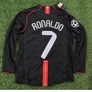 2007 2008 retro jersey Manchester black Far American football shirt Ronaldo # 7