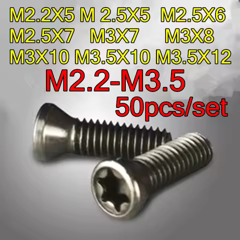 M2.2X5 M2.5X5 M2.5X6 M2.5X7 M3X7 M3X8 M3.5X10 M3.5X12 50pcs/set CNC TOOL.S screw