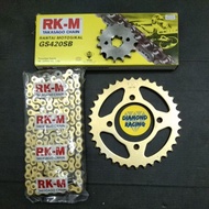 RKM420- Lc135/Y125Z/RXZ/  Gold sprocket Full set