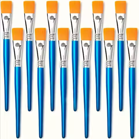 3pcs Pen Brush, Paint Brush, Oil Painting Pen, Paint Pen, Flat Head Painting Pen