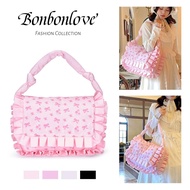BONBONLOVE Sweet Soft Lace Design Laptop Bag Cute Large Capacity Shoulder Handbag Anime Ita Bag