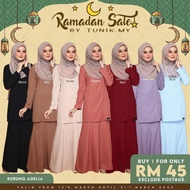 TUNIKMY: BAJU KURUNG ADELIA PLAIN MUSLIMAH LABUH DUSTY PINK LILAC PURPLE NUDE BROWN RED BABY BLUE PEACH BLACK PLUS SIZE