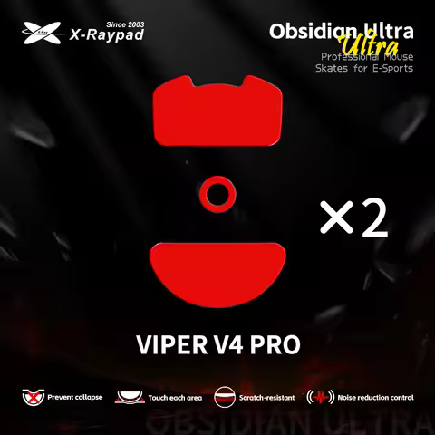 Mouse Feet Obsidian Ultra Viper V4 PRO X-Raypad Obsidian Ultra Viper V4 PRO Masterful Mouse Skates E