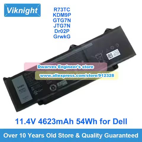 Genuine R73TC JTG7N GRWKG KDM9P GTG7N 11.4V Battery for Dell Latitude 3340 3440 3540 2-in-1 5540 544