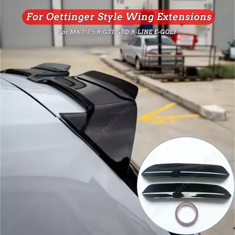 2pcs For Oettinger Roof Spoiler Extentions Flaps Rear Wing Fit VW Golf 7 MK7 7.5 R GTI GTD R-LINE E-