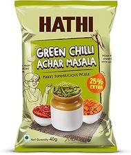 Hathi Green Chilli Achar Masala 40gm (Pack Of 10)