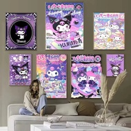 Anime Peripheral Sanrio Kuromi Anime Print Posters Canvas HD Quality Wall Art Retro Posters For Home