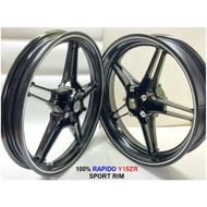 100% Original Rapido Yamaha Y15 Y15Z Y15ZR 15Z 15ZR YSuku Racing Sport Rim (Black & White Line / 5 B