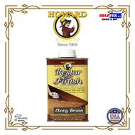 Howard Restor-A-Finish - Ebony Brown 8oz (236ml) - Wood Restore - Simple Wipe-On Wipe-Off Process