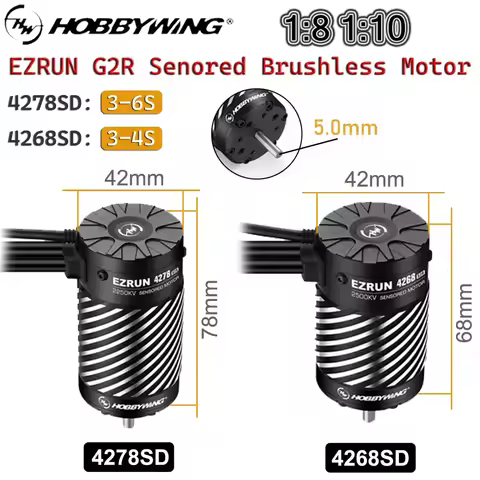 HOBBYWING Brushless Motor EZRUN 4278 2250KV 4268 2500KV G2R 5.0mm Shaft for 1/8 1/10 Buggy Truck Hea